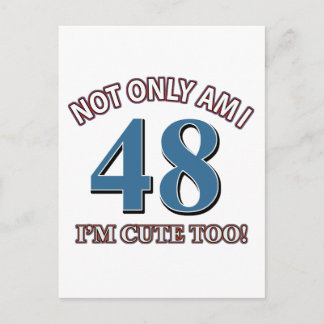 48 Jahre Alte Geburtstagsdesigns Postkarte