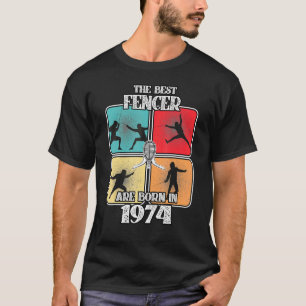 48 Jahre alter Fencer Fencing Sport 1974 48. Gebur T-Shirt