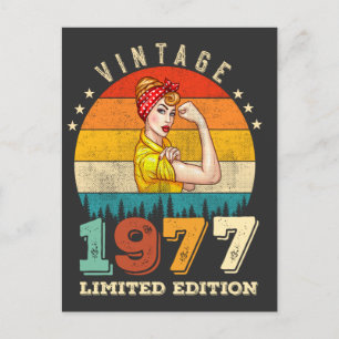 48 Jahre alter Tag 1977 Vintag 48. Geburtstag Feiertagspostkarte