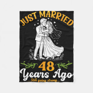 48 Jahre verheiratet Hochzeitstag Fleecedecke