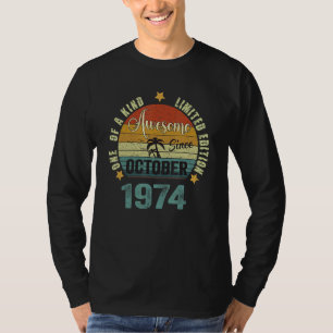 48 Jahre Vintag Phantastisch seit Oktober 1974 48  T-Shirt