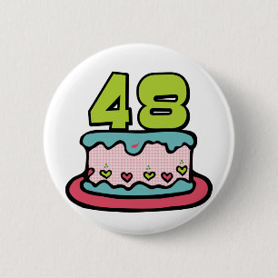 48 Jährig-Geburtstags-Kuchen Button