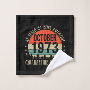 48-jähriges Geburtstagsgeschenk Oktober 1973 Funny Waschlappen