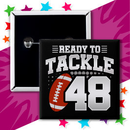 48-jähriges Tackle Football Party 48. Geburtstag Button