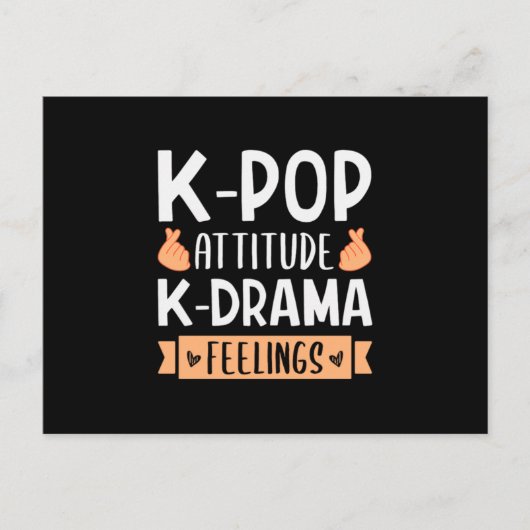 48.KPop Attitude KDrama-Gefühl Einladungspostkarte (Vorderseite)