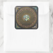 [48] Mantra Mandala, Mantra Mandala, Runde Tibeter Quadratischer Aufkleber (Tasche)
