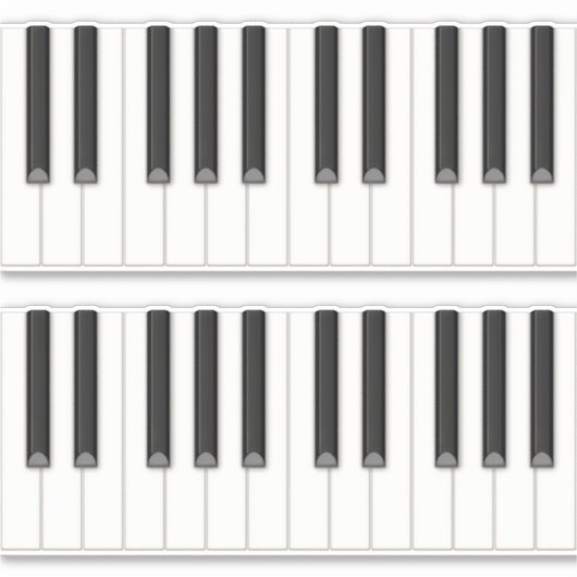 48 realistische Piano Keys Tilable Keyboard Decal Aufkleber (Vorderseite)