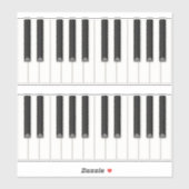 48 realistische Piano Keys Tilable Keyboard Decal Aufkleber (Blatt)