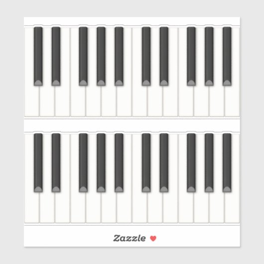 48 realistische Piano Keys Tilable Keyboard Decal Aufkleber (Blatt)