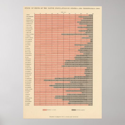 48 Staat der Geburt 1900 Poster (Vorne)