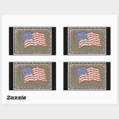 48-Sterne-Flagge Rechteckiger Aufkleber (Blatt)