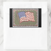 48-Sterne-Flagge Rechteckiger Aufkleber (Tasche)