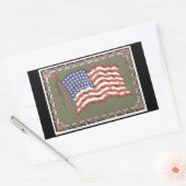48-Sterne-Flagge Rechteckiger Aufkleber (Umschlag)