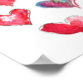 48 Valentine Hearts Square Poster (Ecke)