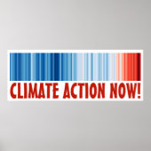 48"x18" Global Warming Climate Change Action JETZT Poster (Vorne)