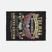 48th Birthday November 1977 Men Funny 48 Years Old Fleecedecke (Vorderseite (Horizontal))