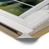 48x32 Bay Window Illusion Calming Lake Poster (Ecke)