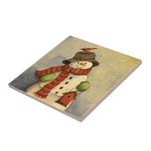 4905 Snowman & Birdhouse Weihnachten Fliese (Seite)