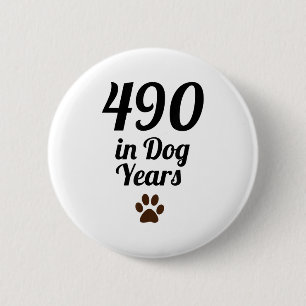 490 in Hundebahnen, alt _ Funny Gift für B-Tag Button