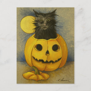 4919 Black Magic Kitty Postcard Postkarte