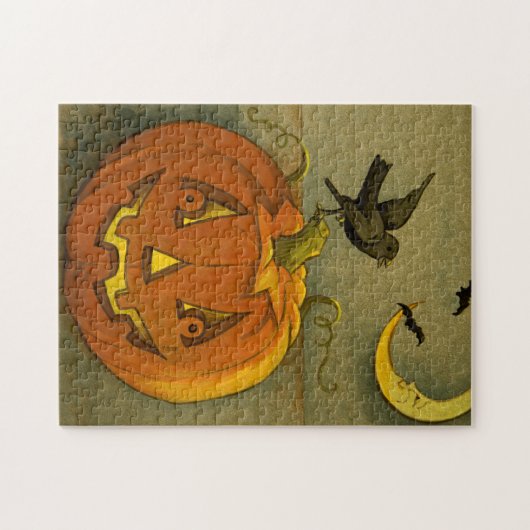 4923 Jack-o'-Lantern, Crows & Moon Puzzle (Horizontal)