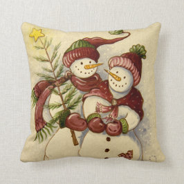 4924 Schneemänner Weihnachten Kissen