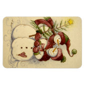 4924 Schneemänner Weihnachten Magnet (Horizontal)