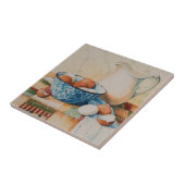 4925 Eier in der Enamelware-Schüssel mit Krug Fliese (Seite)