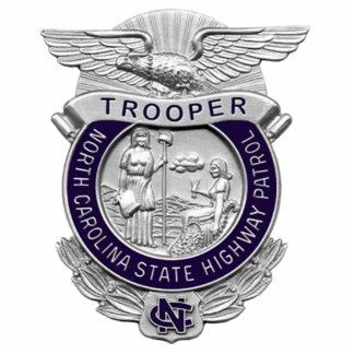 494px-NC_-_Highway_Patrol_Badge Freistehende Fotoskulptur