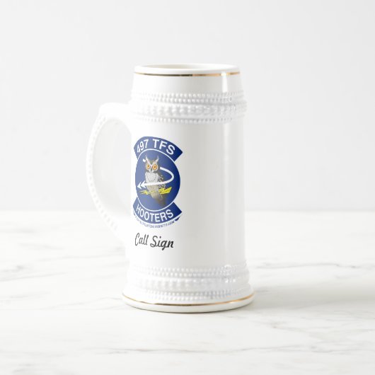 497th TFS Bier-Tasse Bierglas (Vorderseite Links)