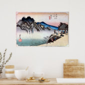 49. 坂 宿, 広 重 Sakashita-juku, Hiroshige, Ukiyo-e Poster (Küche)