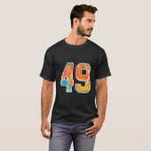 49 farbenfrohe Mannschaftsnummern vorne und hinten T-Shirt (Vorne ganz)