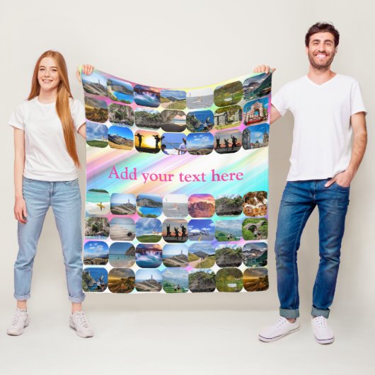 49 Foto Collage farbenfrohe Girly-Memory Blanket Fleecedecke (Beispiel)