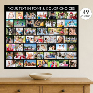 49 Foto-Collage Mehrere Formen Personalisiert Poster