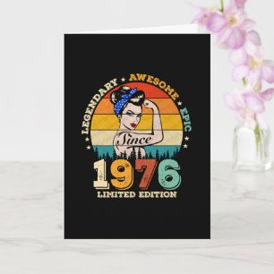 49. Geburtstag 1976 Vintage 49. Geburtstag Frauen Karte