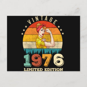 49. Geburtstag 1976 Vintage 49. Geburtstag Frauen Postkarte