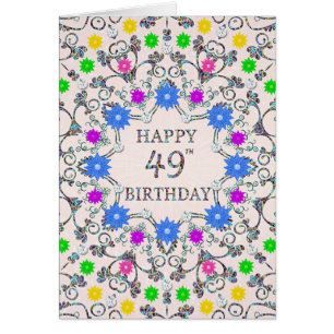 49. Geburtstag Abstrakte Blume