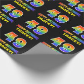 49. Geburtstag: Bold, Fun, Simple, Rainbow 49 Geschenkpapier (Ecke)