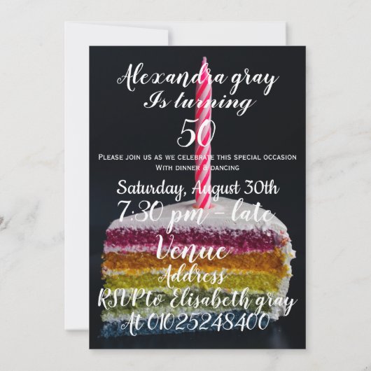 49. Geburtstag Einladung (Rückseite)