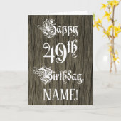 49. Geburtstag: Extravaganter, eleganter Text; Imi Karte (Gelbe Blume)