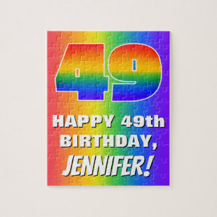 49. Geburtstag: Farbenfroh, Fun Rainbow Pattern #  Puzzle