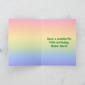 49. Geburtstag: Farbiger Regenbogen # 49, Individu Karte (Innenseite)