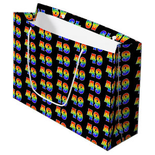 49. Geburtstag: Lustiges Regenbogen-Event Nummer 4 Große Geschenktüte