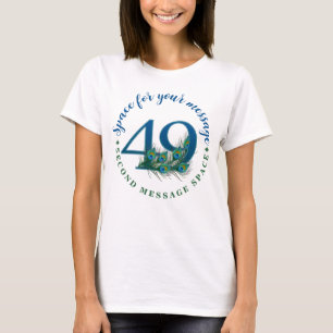 49. Geburtstag oder Jubiläum Pfauenfedern T-Shirt