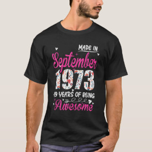 49. Geburtstag Phantastisch seit September 1973 T-Shirt