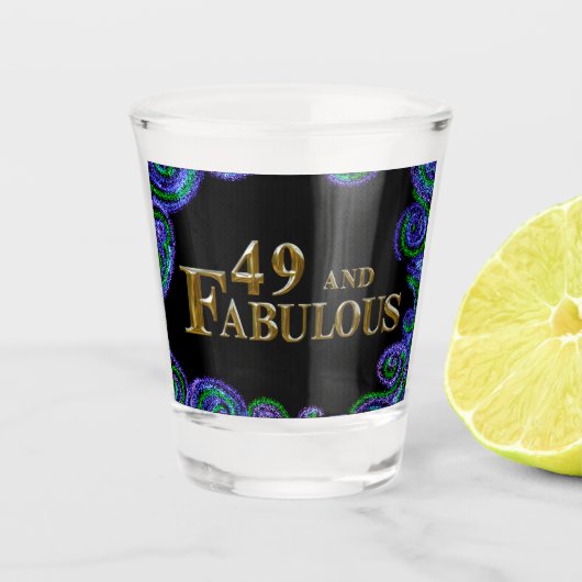 49. Geburtstag Schnapsglas (Vorderseite)