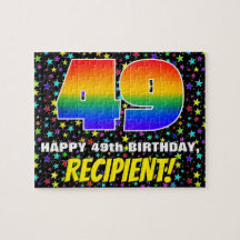 49. Geburtstag — Spaß, farbenfrohe Sternenweltenmu