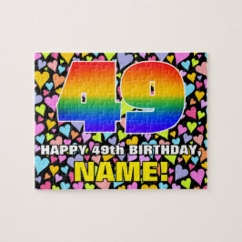 49. Geburtstag — Spaß, liebevolle Herzformen + "49 Puzzle