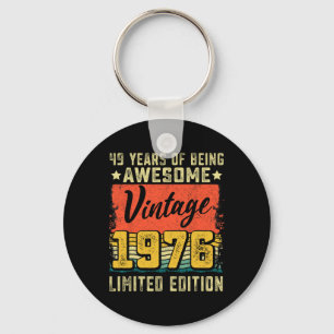 49. Geburtstag Vintag 1976 49 Jahre altes Tagesdek Schlüsselanhänger