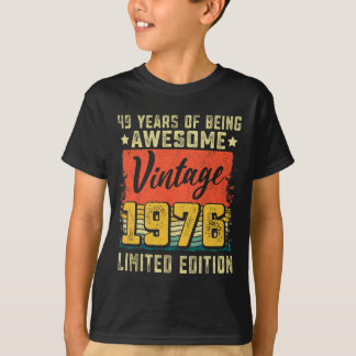 49. Geburtstag Vintag 1976 49 Jahre altes Tagesdek T-Shirt